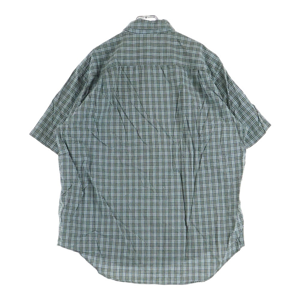 GAP(ギャップ) 80s VINTAGE 紺タグ 半袖チェックシャツ ブルー/グリーン