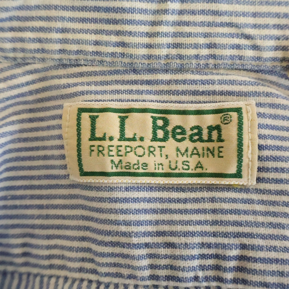 L.L.Bean(エルエルビーン) 80s-90s VINTAGE USA製 ストライプシャツ ブルー/ホワイト