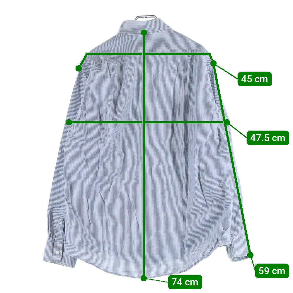 L.L.Bean(エルエルビーン) 80s-90s VINTAGE USA製 ストライプシャツ ブルー/ホワイト