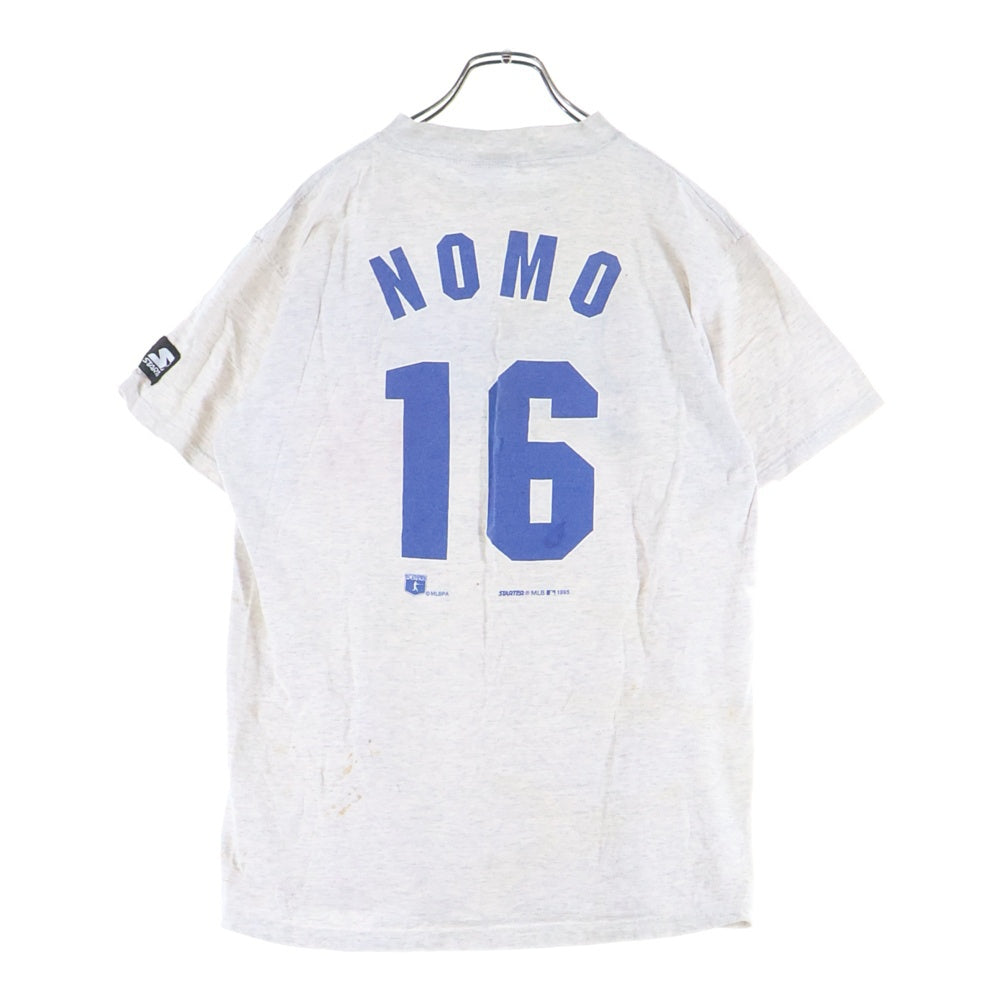 NO BRAND(ノーブランド) 90s VINTAGE STARTER 野茂英雄 ドジャーズ 16 Tシャツ グレー