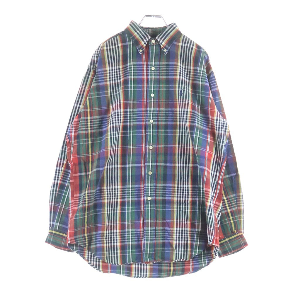 RALPH LAUREN(ラルフローレン) 90s VINTAGE チェック フランネルシャツ マルチカラー