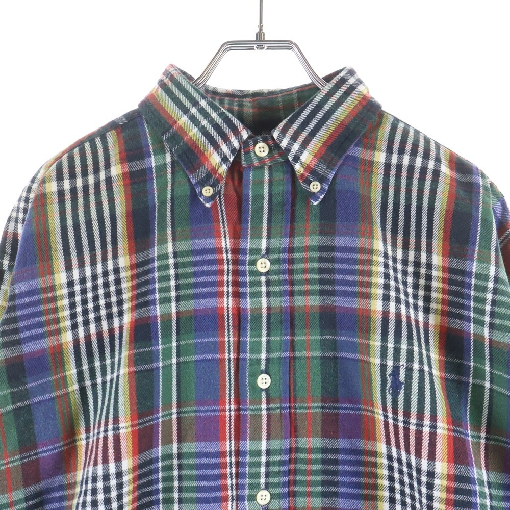 RALPH LAUREN(ラルフローレン) 90s VINTAGE チェック フランネルシャツ マルチカラー