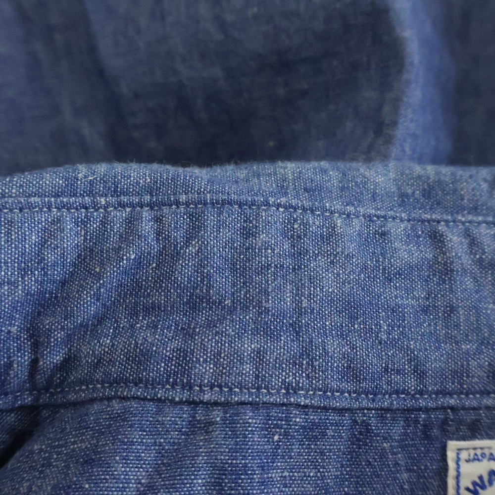 WAREHOUSE(ウェアハウス) シャンブレー ワークシャツ ブルー