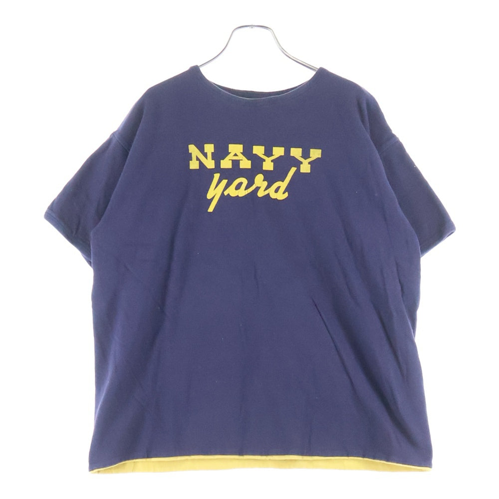 WAREHOUSE(ウェアハウス) NAVY yard リバーシブル Tシャツ ネイビー/イエロー