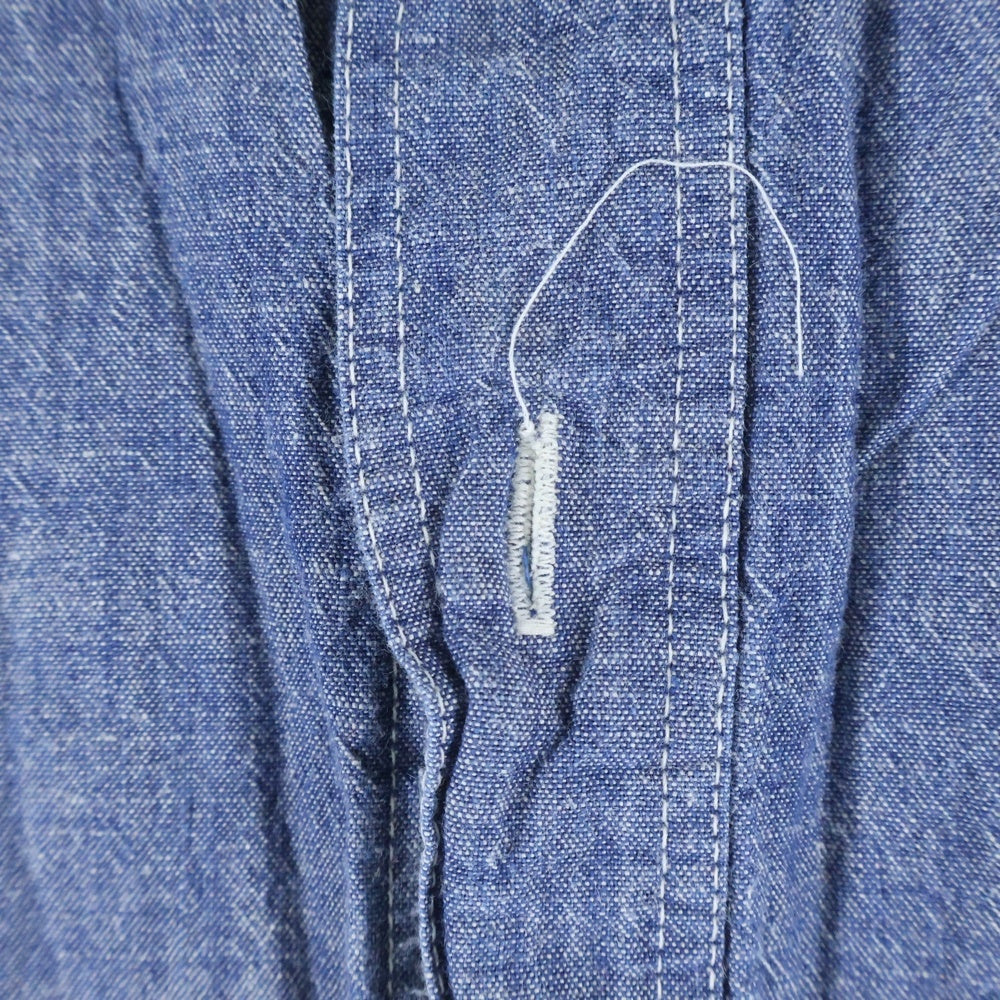 SUGAR CANE(シュガーケーン) シャンブレー ワークシャツ ブルー