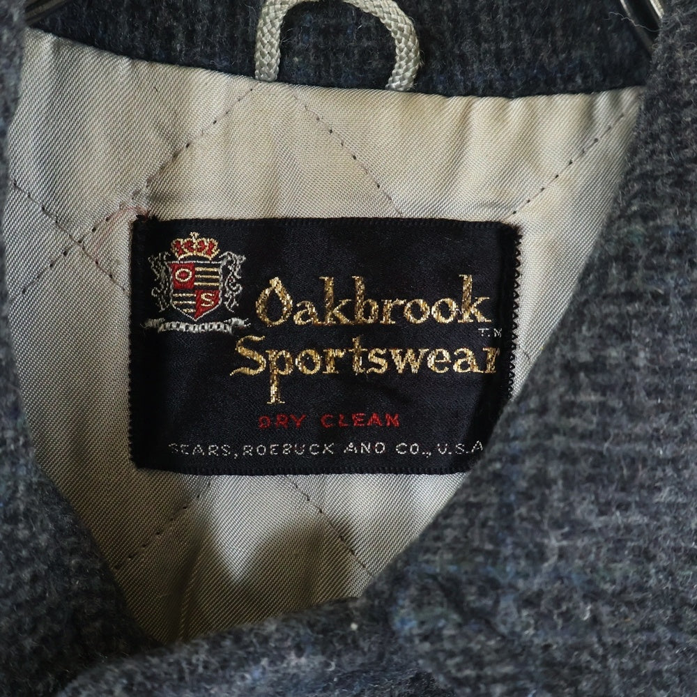 VINTAGE(ヴィンテージ) 60s Oakbrook Sportswear ウール ハーフコート チェック グレー