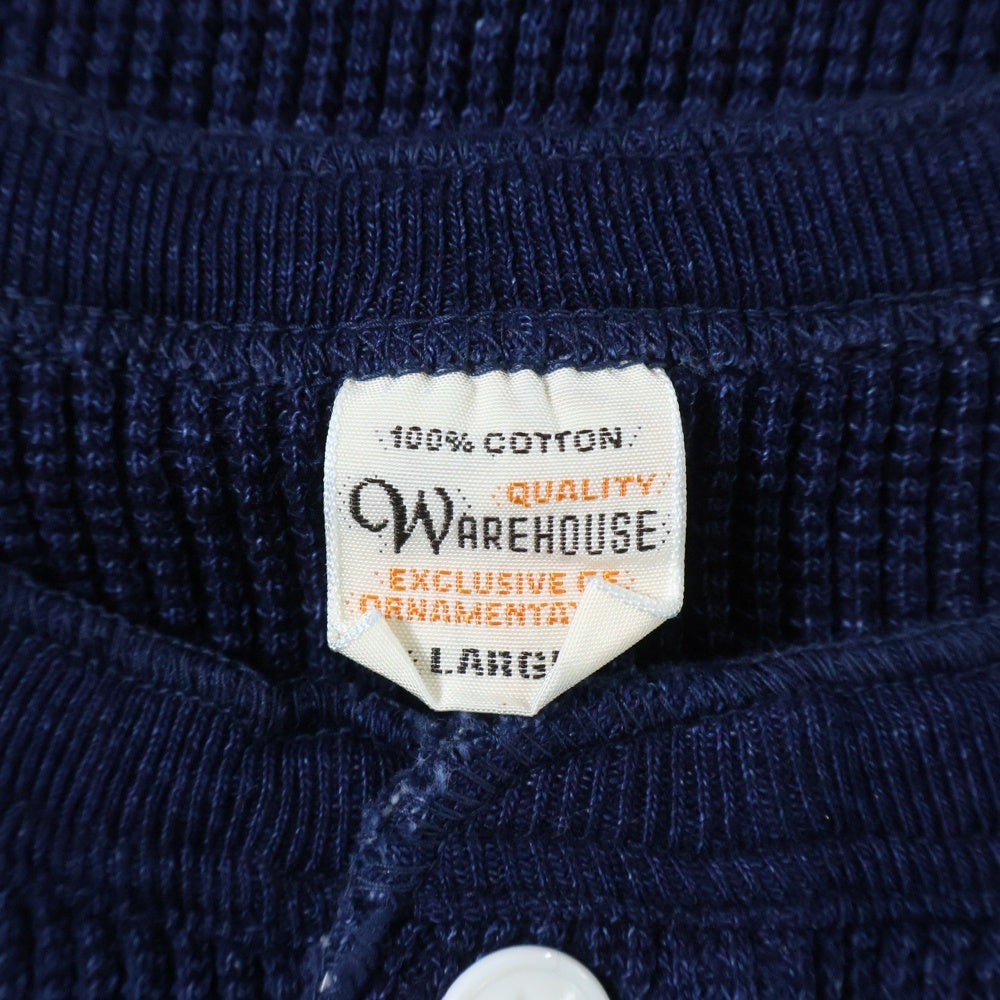 WAREHOUSE(ウェアハウス) ヘンリーネック サーマルカットソー 長袖Tシャツ インディゴ