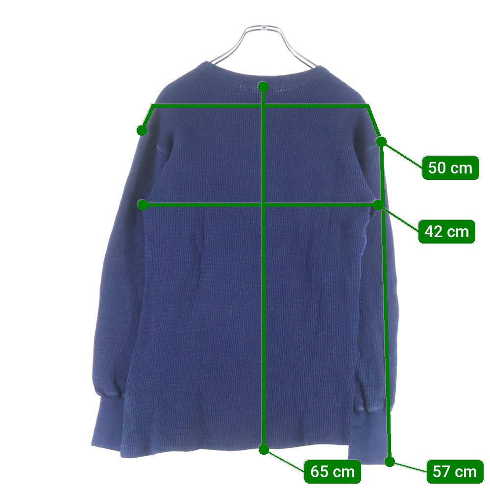 WAREHOUSE(ウェアハウス) ヘンリーネック サーマルカットソー 長袖Tシャツ インディゴ