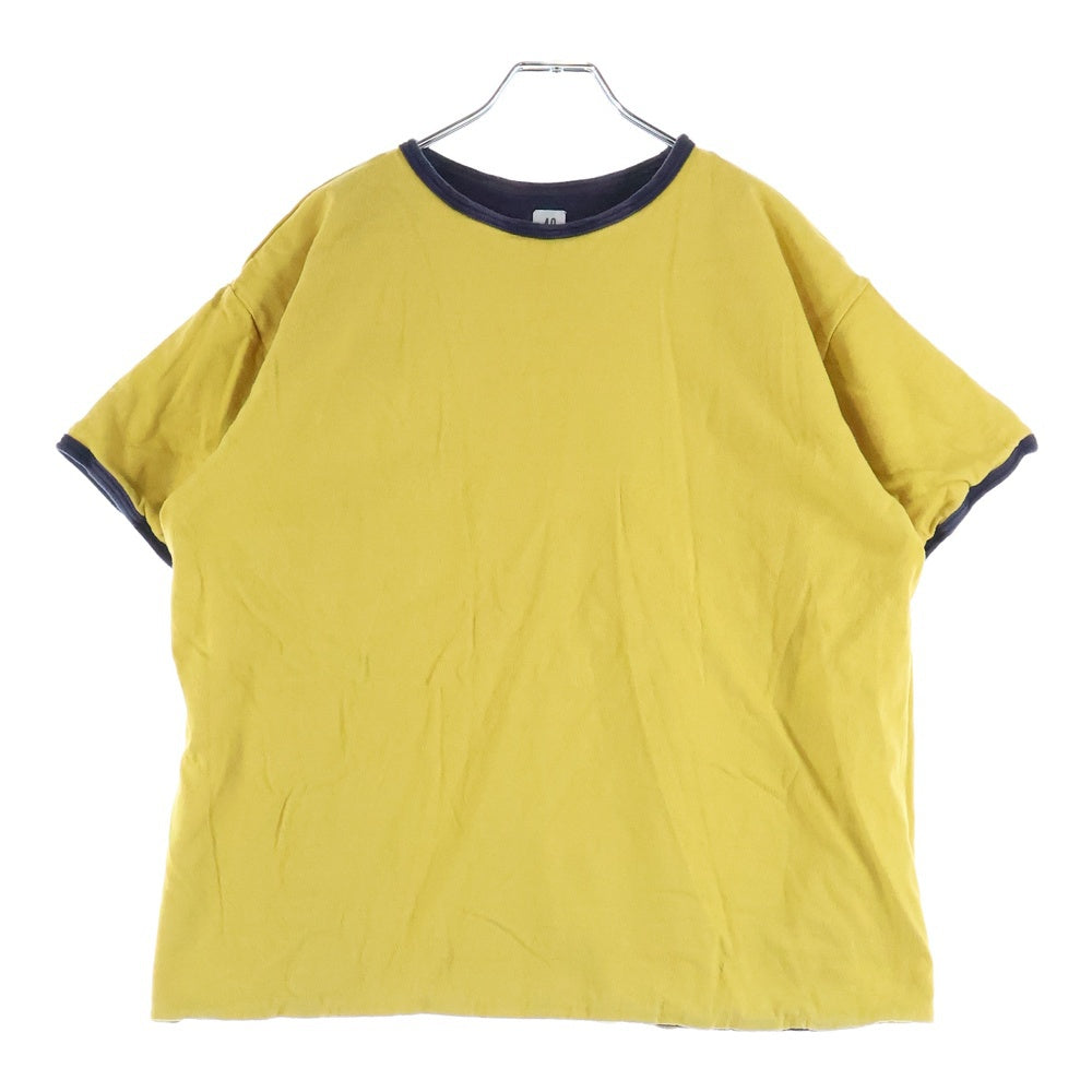 WAREHOUSE(ウェアハウス) USN-NARU リバーシブル Tシャツ ネイビー/イエロー