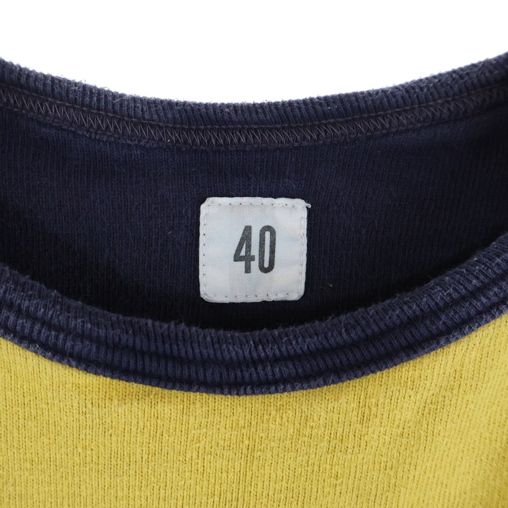 WAREHOUSE(ウェアハウス) USN-NARU リバーシブル Tシャツ ネイビー/イエロー