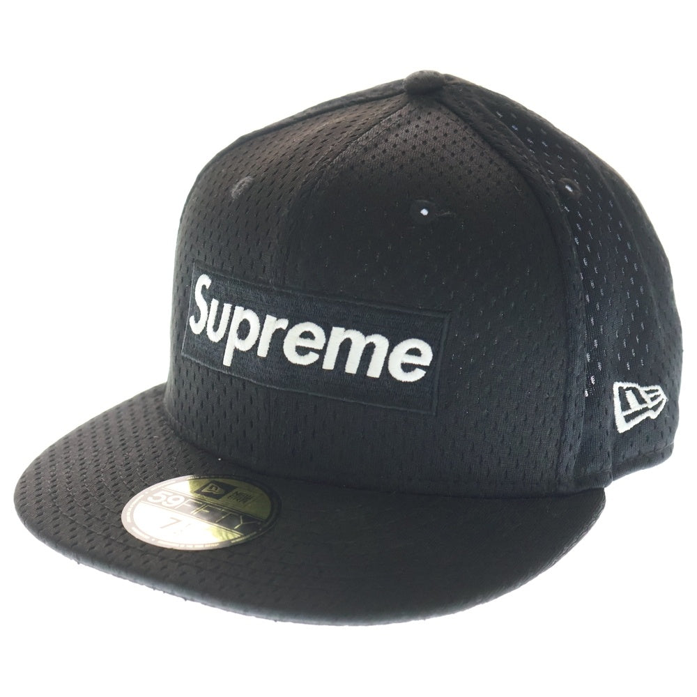 SUPREME(シュプリーム) 18SS ×NEW ERA Mesh Box Logo Cap ニューエラ メッシュ ボックスロゴ ベースボールキャップ 帽子 ブラック