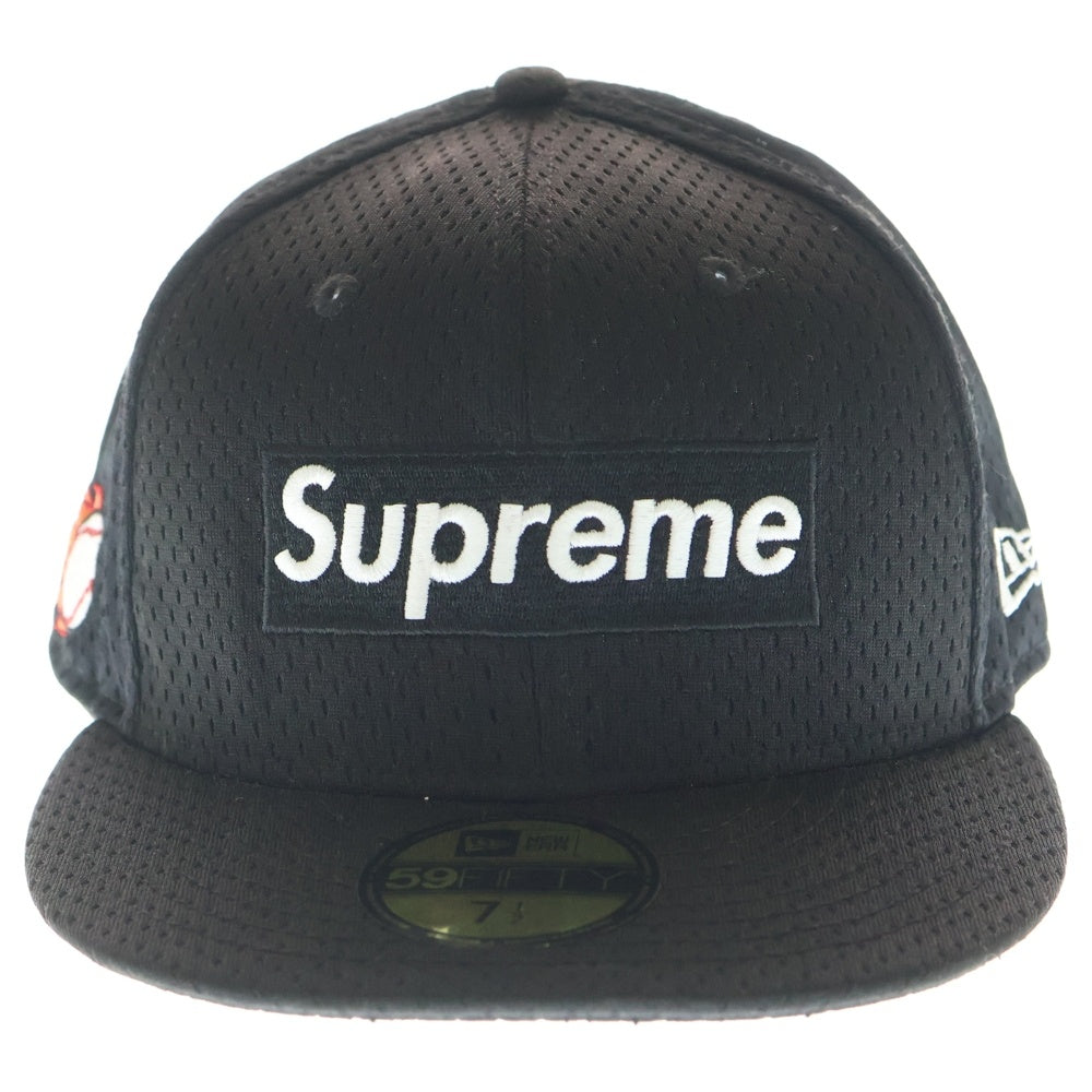 SUPREME(シュプリーム) 18SS ×NEW ERA Mesh Box Logo Cap ニューエラ メッシュ ボックスロゴ ベースボールキャップ 帽子 ブラック
