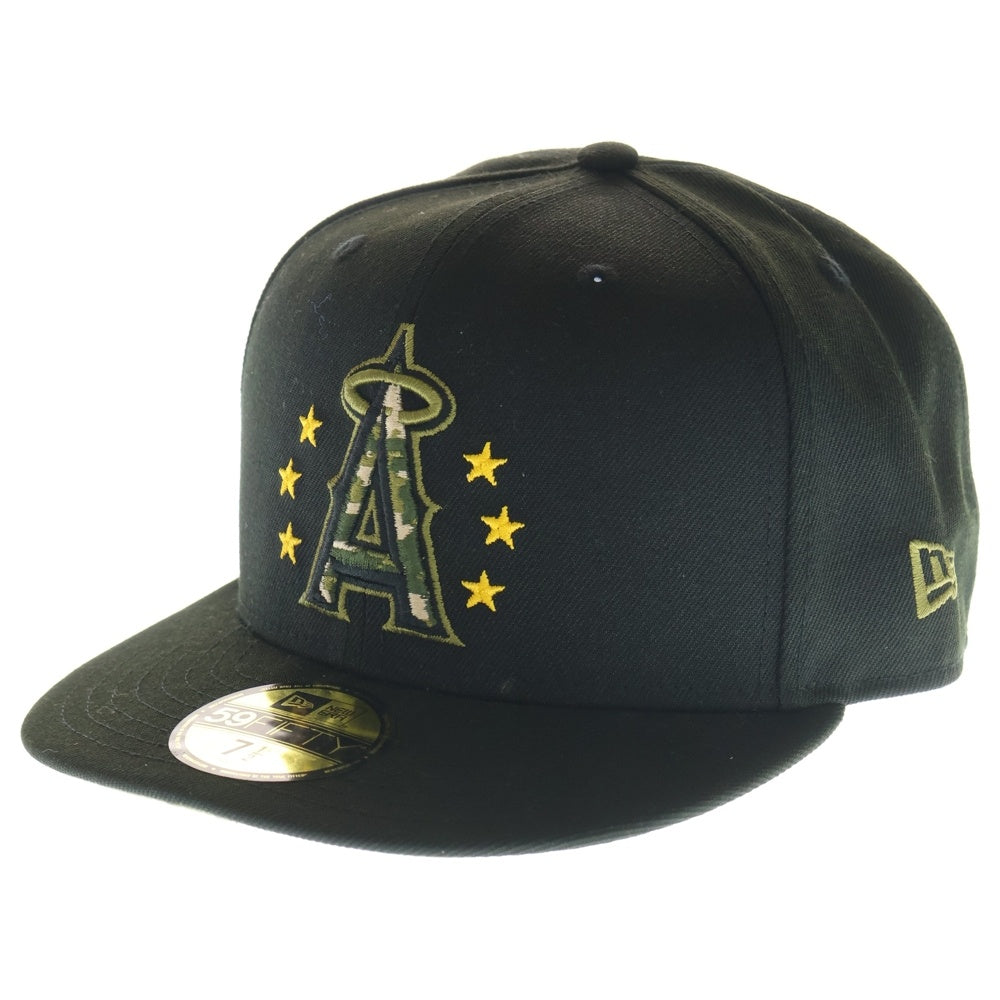 NEW ERA(ニューエラ) エンゼルス アームド フォーシズ デー 6パネル ベースボールキャップ 帽子 ブラック