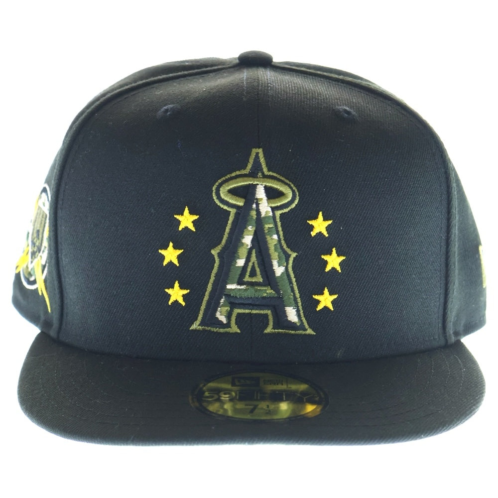 NEW ERA(ニューエラ) エンゼルス アームド フォーシズ デー 6パネル ベースボールキャップ 帽子 ブラック