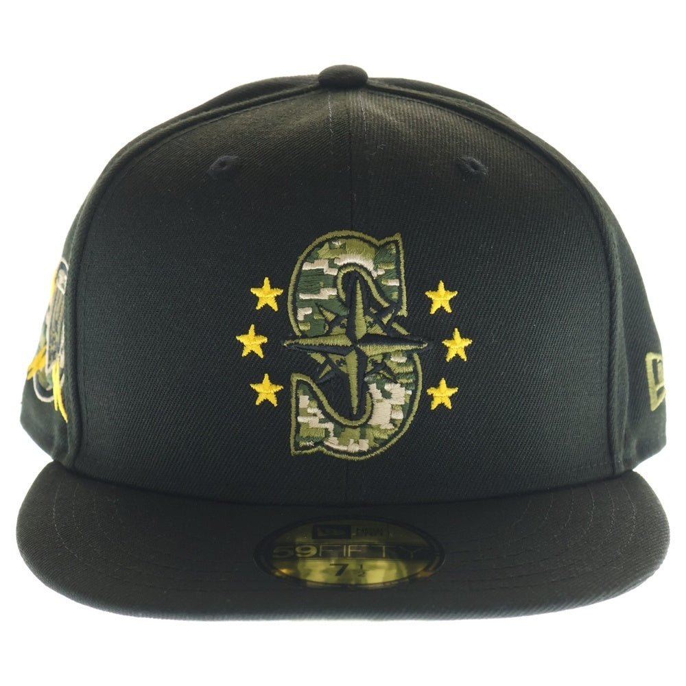 NEW ERA(ニューエラ) シアトルマリナーズ 6パネル ベースボールキャップ 帽子 ブラック