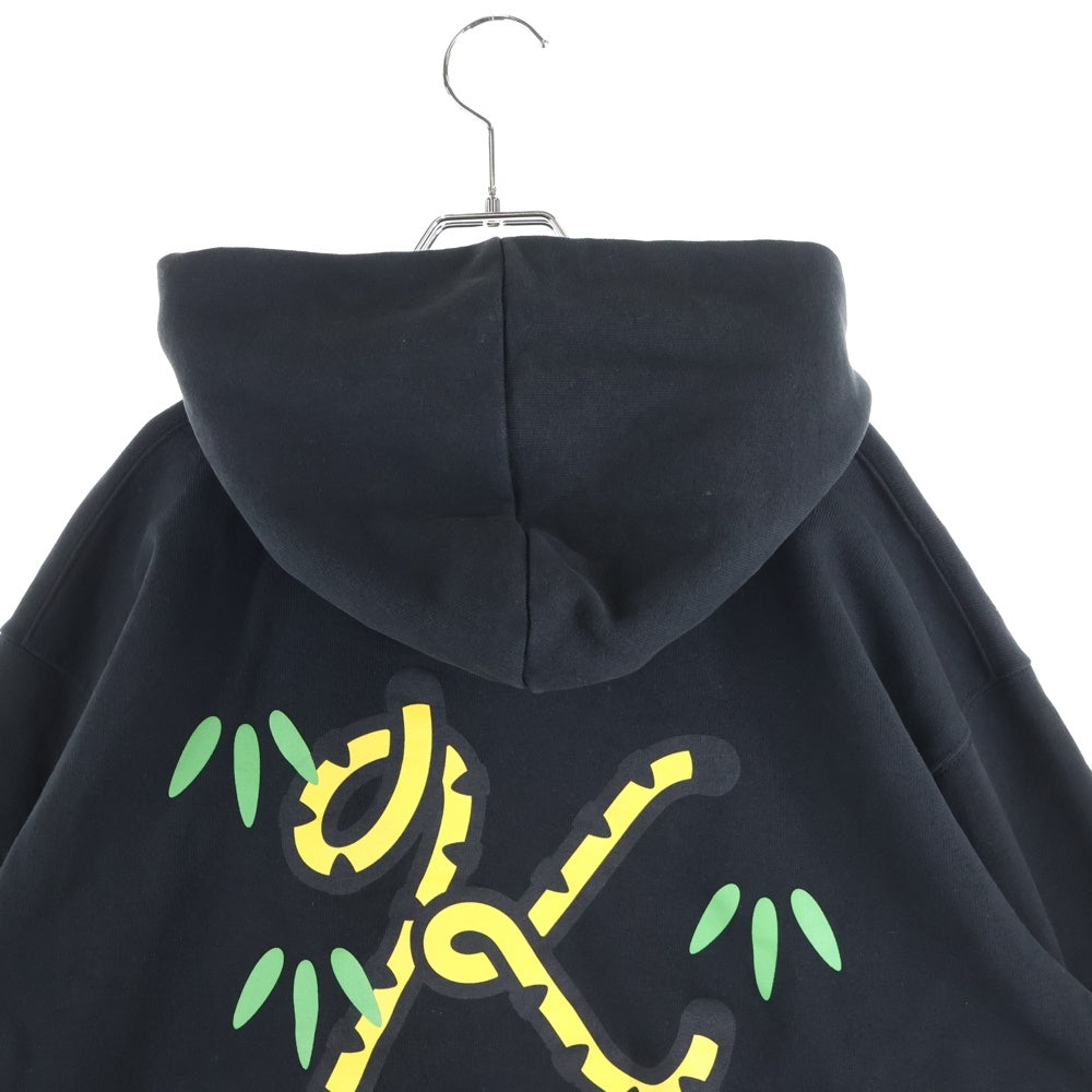 KENZO(ケンゾー) TIGER TAIL OVERSIZED HOODIE タイガーテイルプリント オーバーサイズ プルオーバースウェットパーカー フーディー ブラック FC52SW012CMI