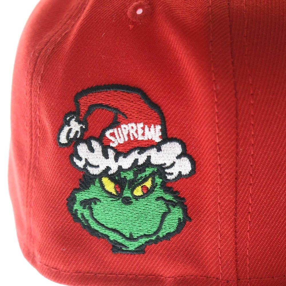 SUPREME(シュプリーム) 24AW ×NEW ERA Grinch Box Logo ニューエラ グリンチ ボックスロゴ 6パネル ベースボールキャップ 帽子 レッド