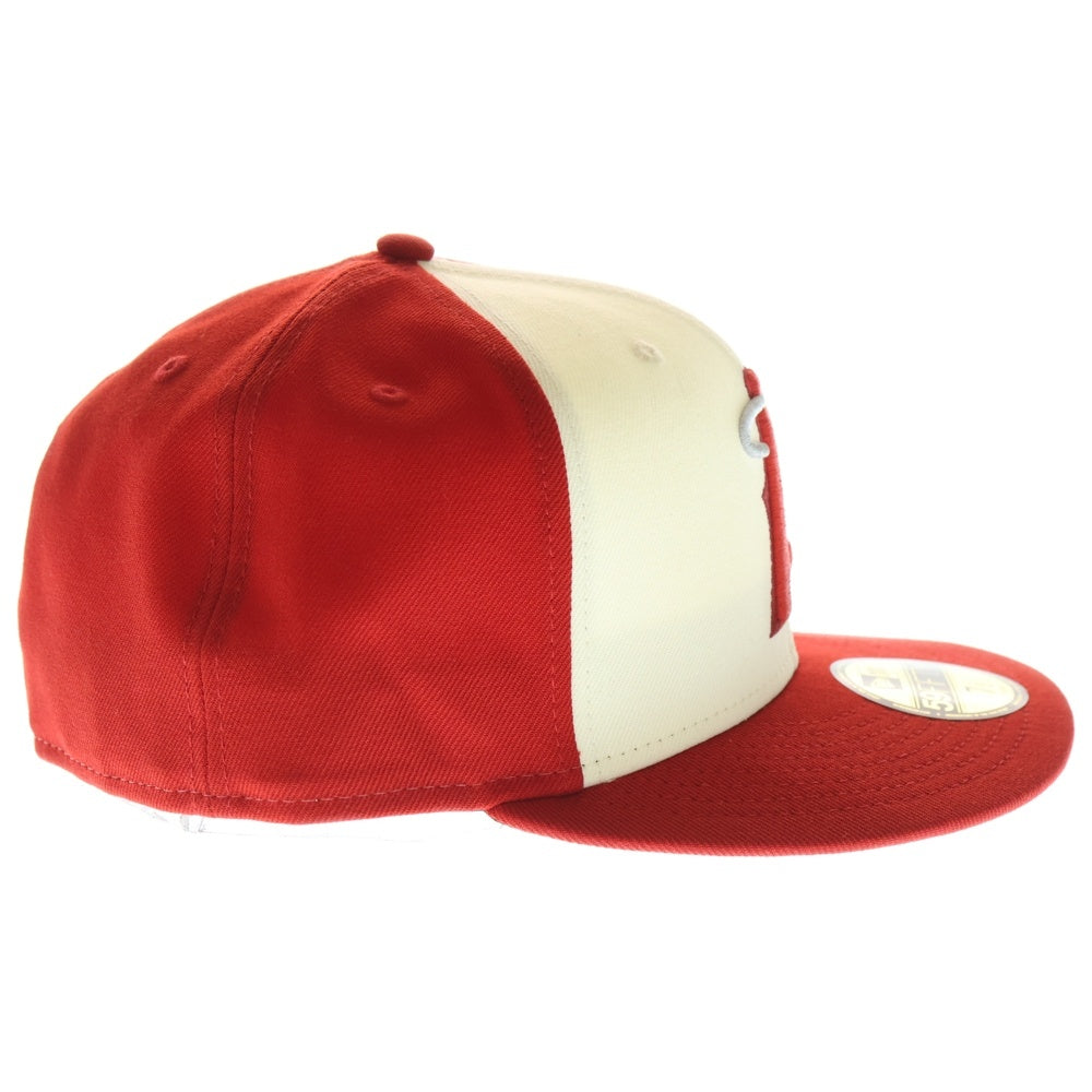 NEW ERA(ニューエラ) ロサンゼルス エンゼルス 6パネル ベースボールキャップ 帽子 レッド/ホワイト
