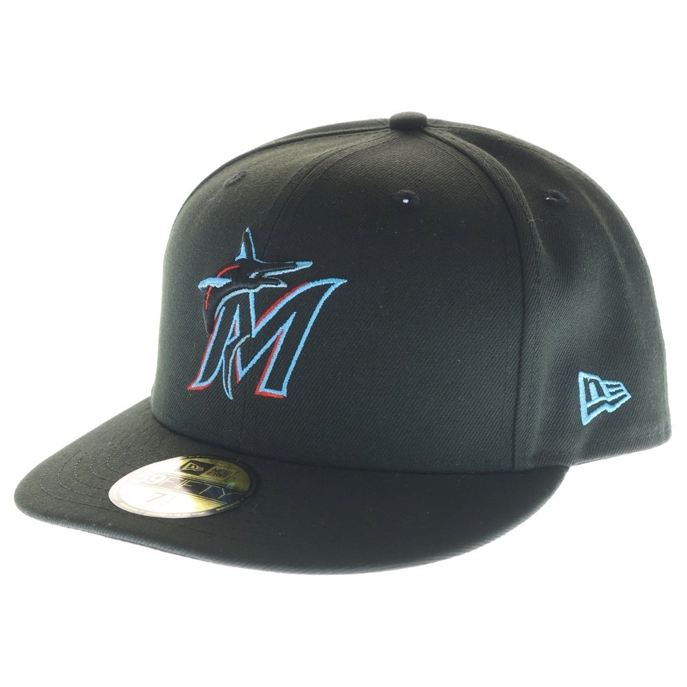 NEW ERA(ニューエラ) マイアミ マーリンズ 6パネル ベースボールキャップ 帽子 ブラック