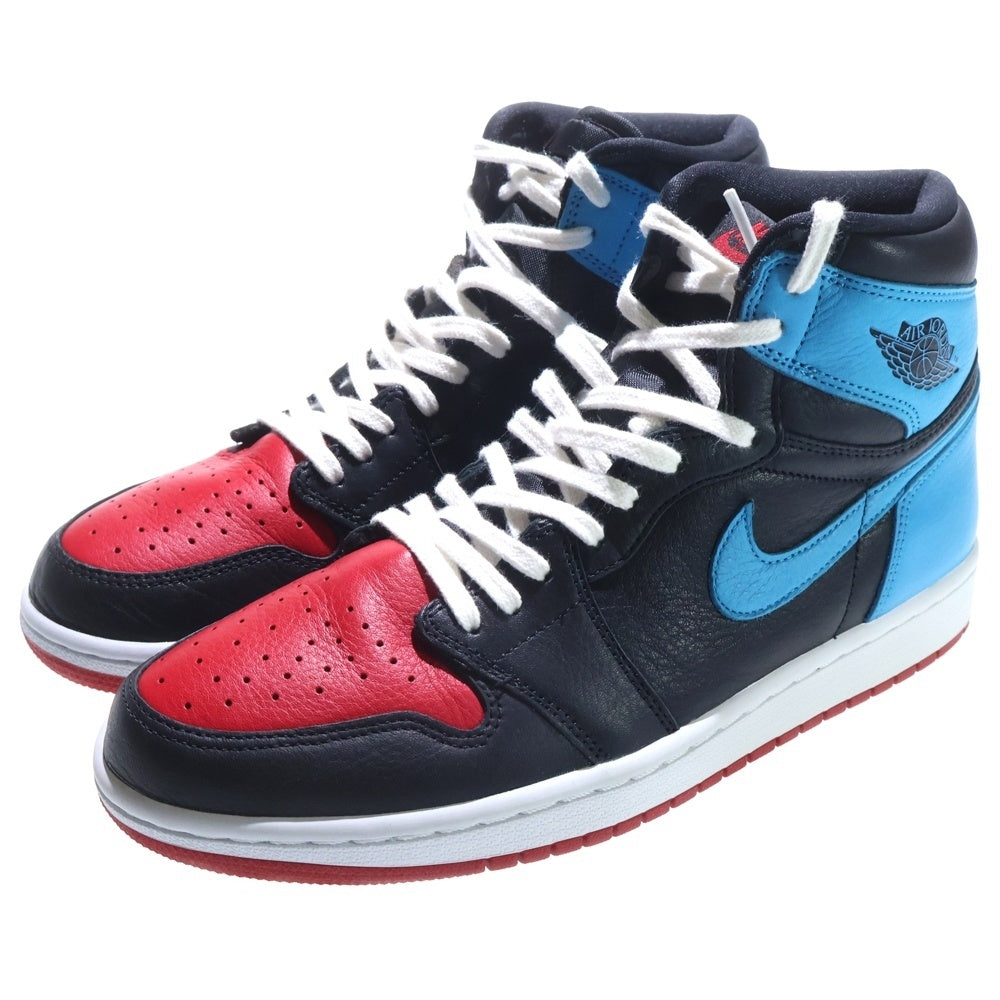 NIKE(ナイキ) AIR JORDAN 1 HIGH OG UNC TO CHICAGO エアジョーダン1 OG UNCトゥシカゴ ハイカットスニーカー ブラック/レッド/ブルー US10.5/27.5cm CD0461-046