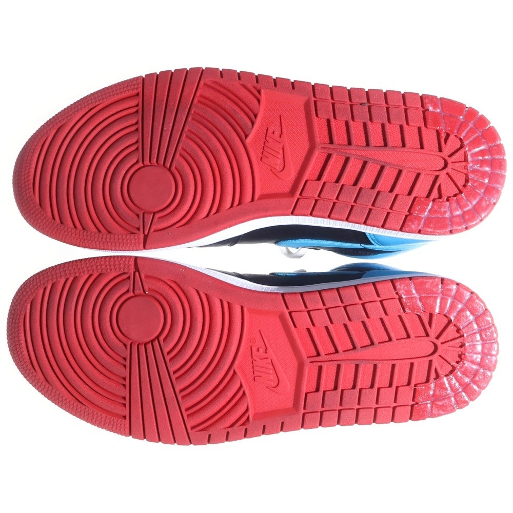 NIKE(ナイキ) AIR JORDAN 1 HIGH OG UNC TO CHICAGO エアジョーダン1 OG UNCトゥシカゴ ハイカットスニーカー ブラック/レッド/ブルー US10.5/27.5cm CD0461-046