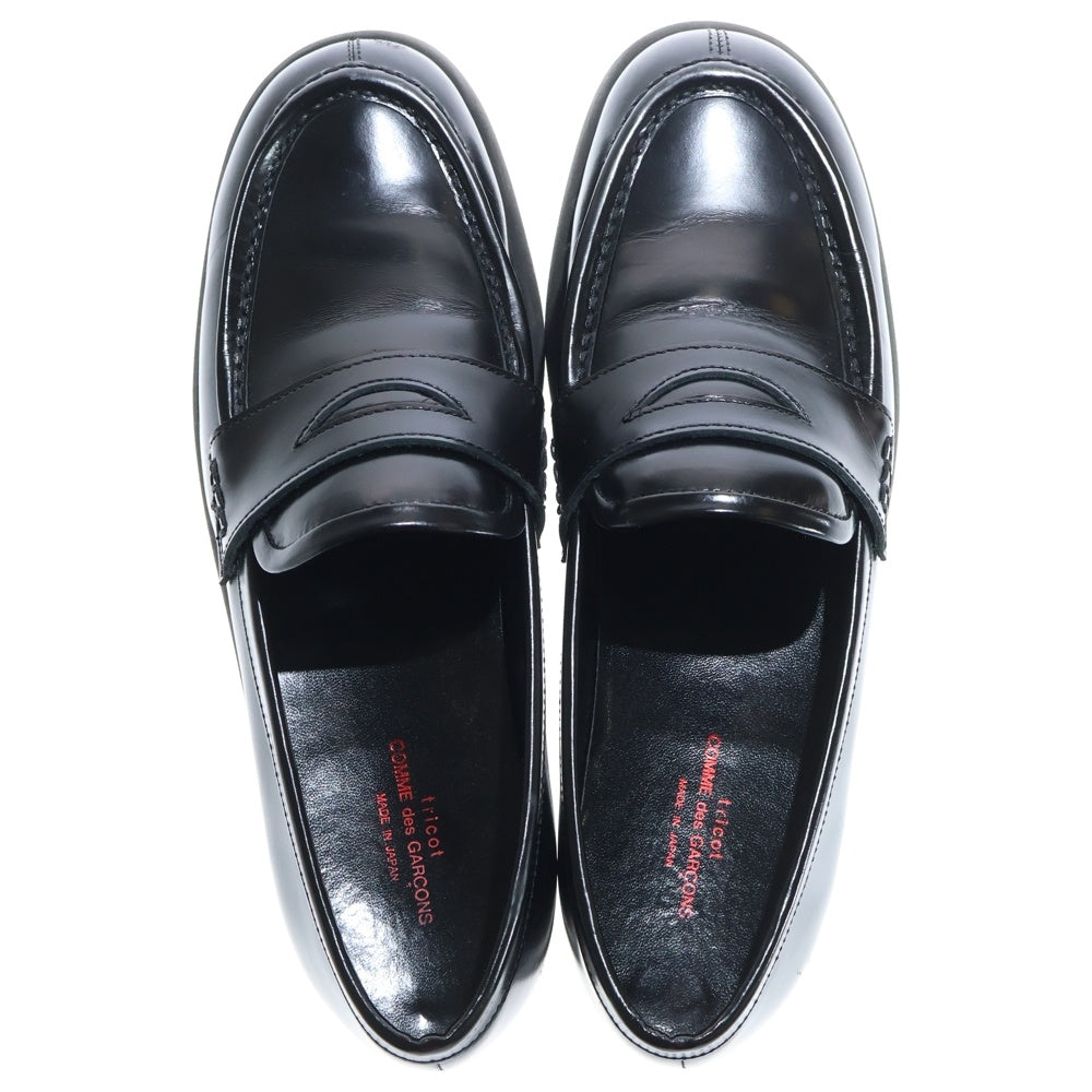 tricot COMME des GARCONS(トリコ コム デ ギャルソン) レザーコインローファー ローカットシューズ レディース ブラック TH-K103