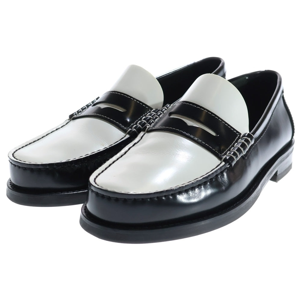 agnes b.(アニエスベー) ラムスキン コインレザローファー シューズ レディース ホワイト/ブラック 553ECU01001