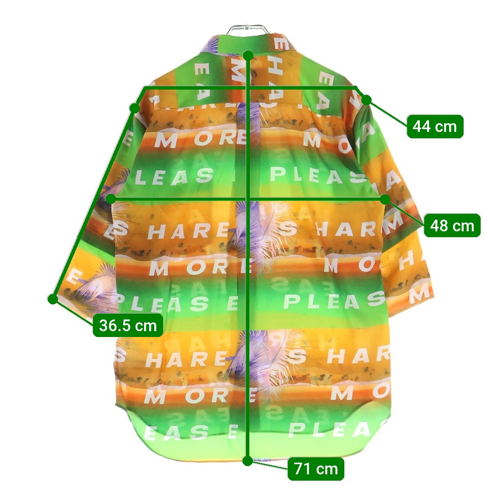 COMME des GARCONS HOMME DEUX(コムデギャルソン オムドゥ) 21SS AD2020 グラフィックプリント ショートスリーブ スタンドカラーシャツ マルチカラー DG-B038