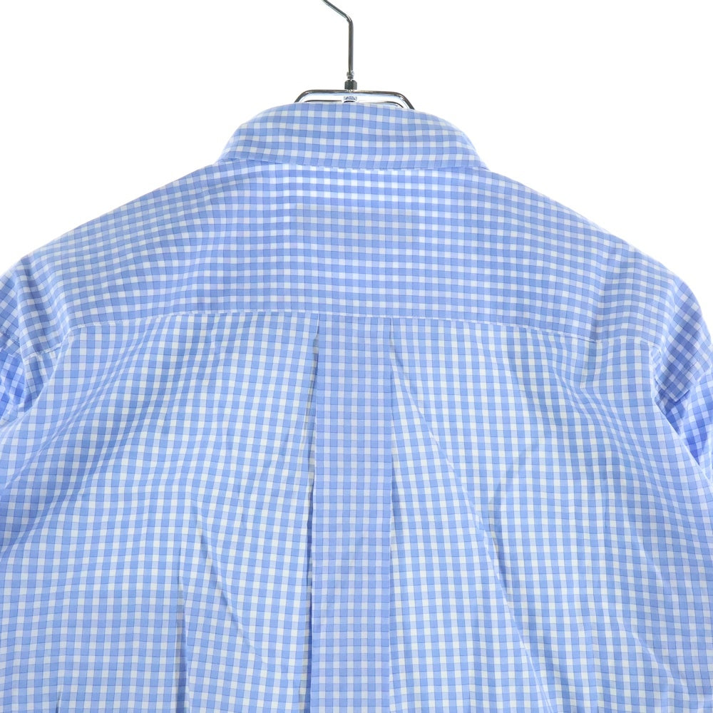 COMME des GARCONS HOMME DEUX(コムデギャルソン オムドゥ) 19AW AD2019 ドッキング ロングスリーブ ギンガムチェックシャツ ブルー/グレー DD-B030
