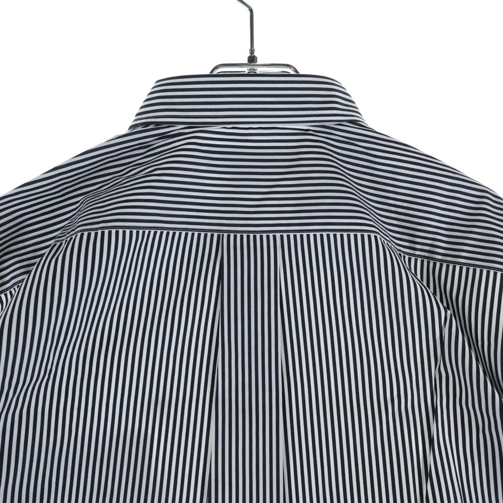 COMME des GARCONS HOMME DEUX(コムデギャルソン オムドゥ) 20AW AD2020 袖切り替え ロングスリーブ ストライプシャツ ホワイト/ブラック DF-B047