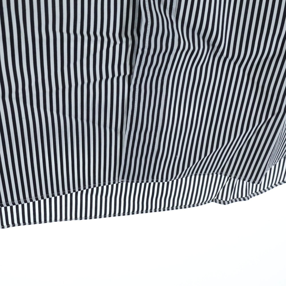 COMME des GARCONS HOMME DEUX(コムデギャルソン オムドゥ) 20AW AD2020 袖切り替え ロングスリーブ ストライプシャツ ホワイト/ブラック DF-B047