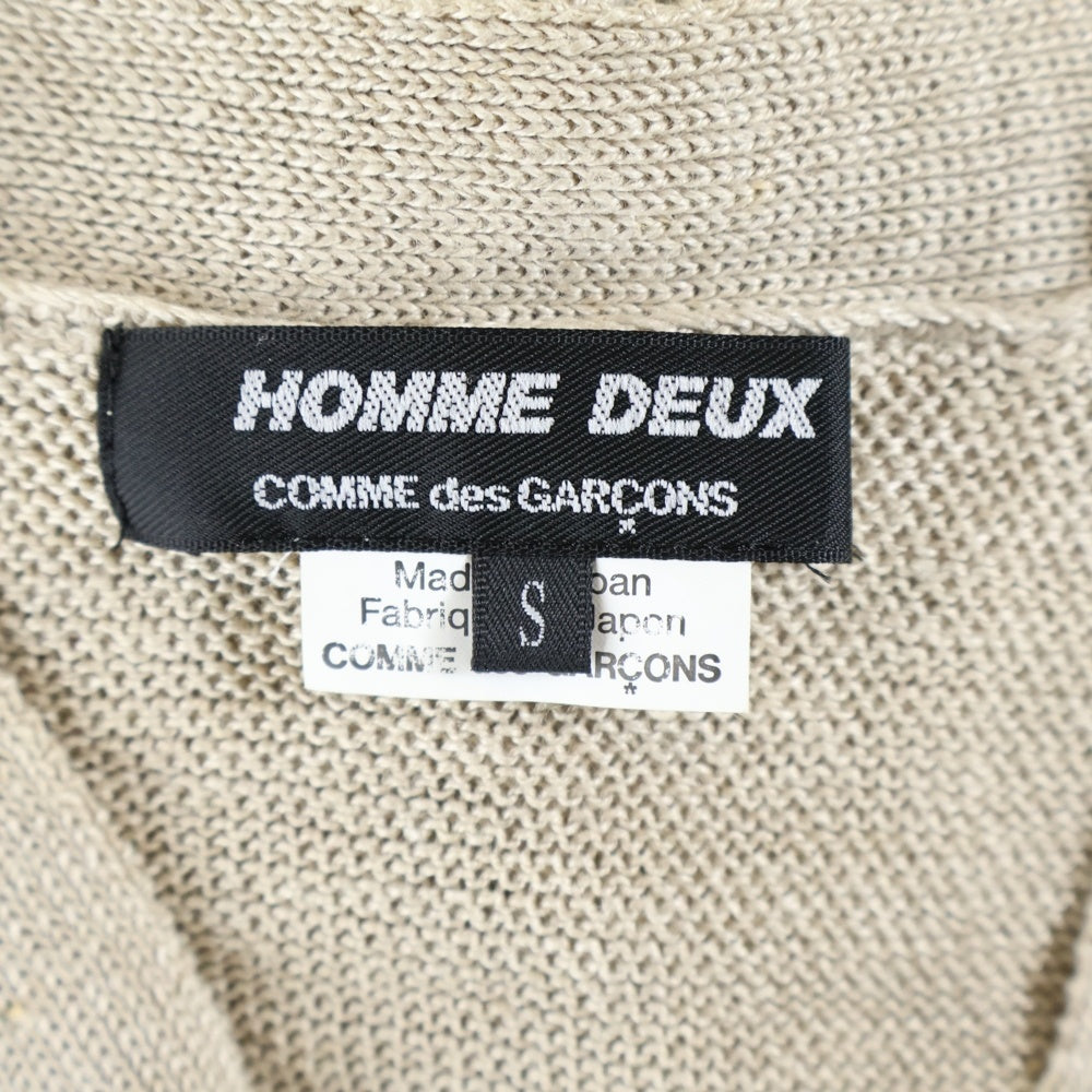 COMME des GARCONS HOMME DEUX(コムデギャルソン オムドゥ) 20SS AD2019 ポリ切り替え ロングスリーブ ニットカーディガン マルチカラー DE-N006
