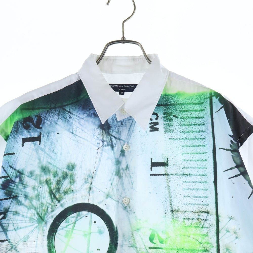 COMME des GARCONS HOMME(コムデギャルソンオム) 24SS AD2023 STEPHEN GILL スティーブンギル フォトグラフィック 半袖シャツ ホワイト HM-B027