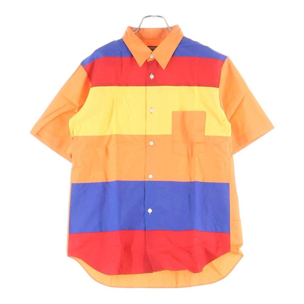 COMME des GARCONS HOMME DEUX(コムデギャルソン オムドゥ) 23SS AD2022 パッチワーク切替 半袖ボタンシャツ マルチカラー DK-B054