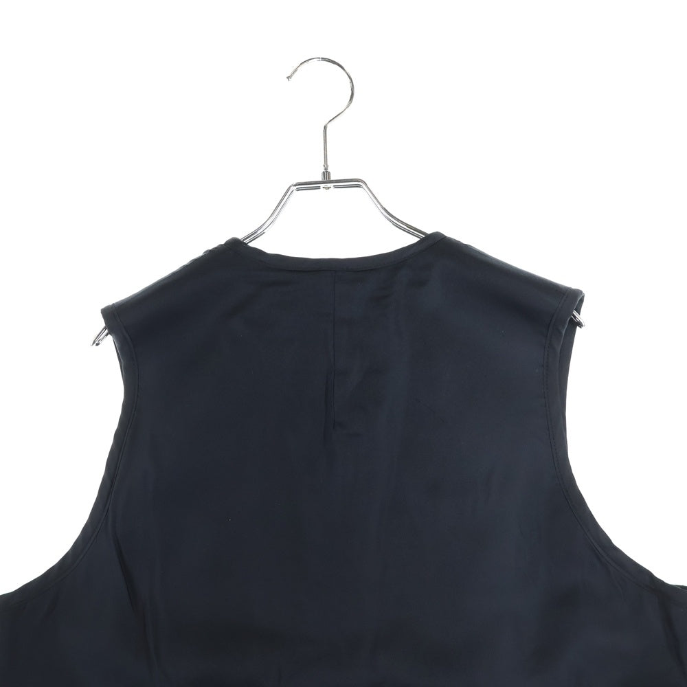 COMME des GARCONS HOMME DEUX(コムデギャルソン オムドゥ) 18AW AD2018 ウール切り替え ジップアップナイロンベスト ブラック DB-C004