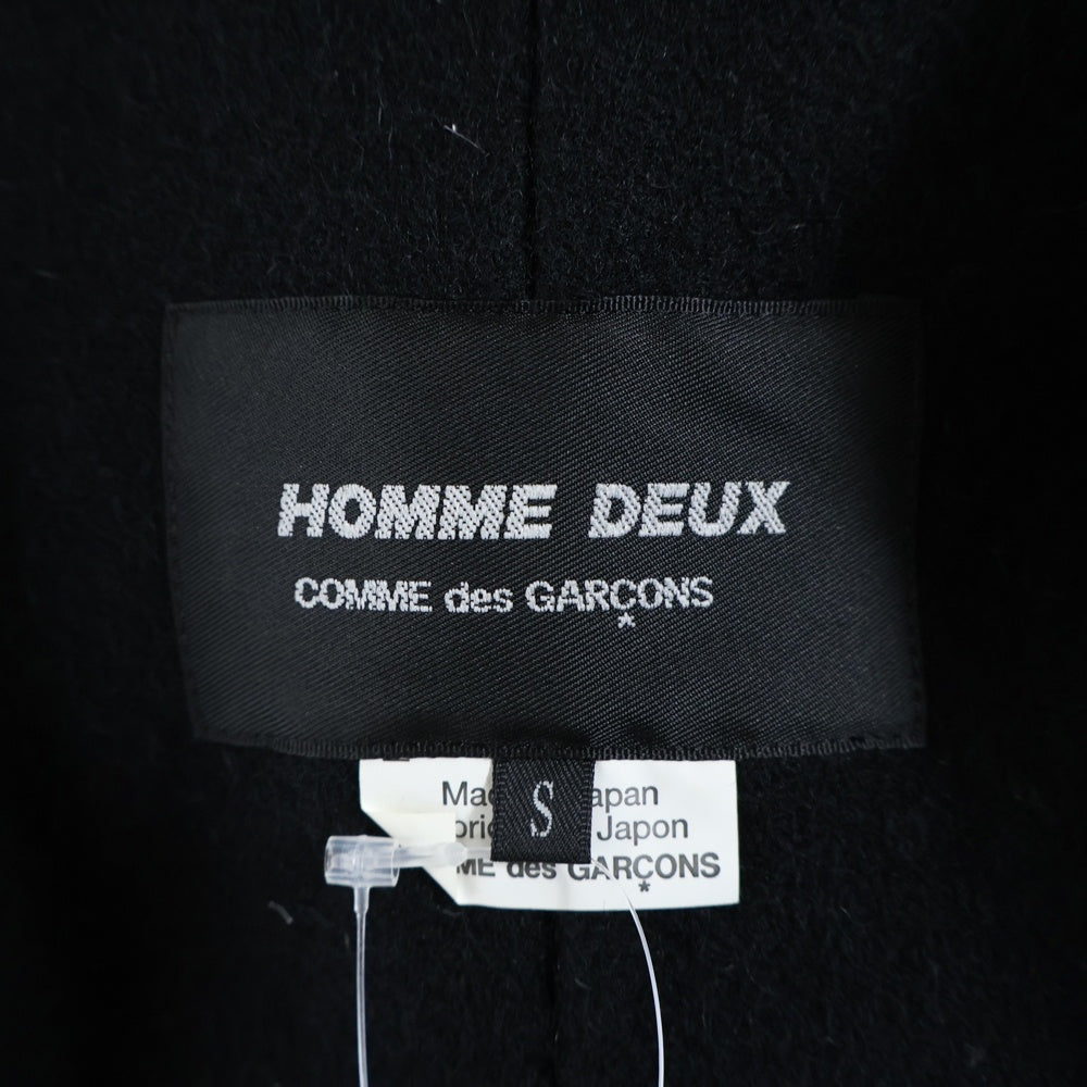 COMME des GARCONS HOMME DEUX(コムデギャルソン オムドゥ) 18AW AD2018 ウール切り替え ジップアップナイロンベスト ブラック DB-C004