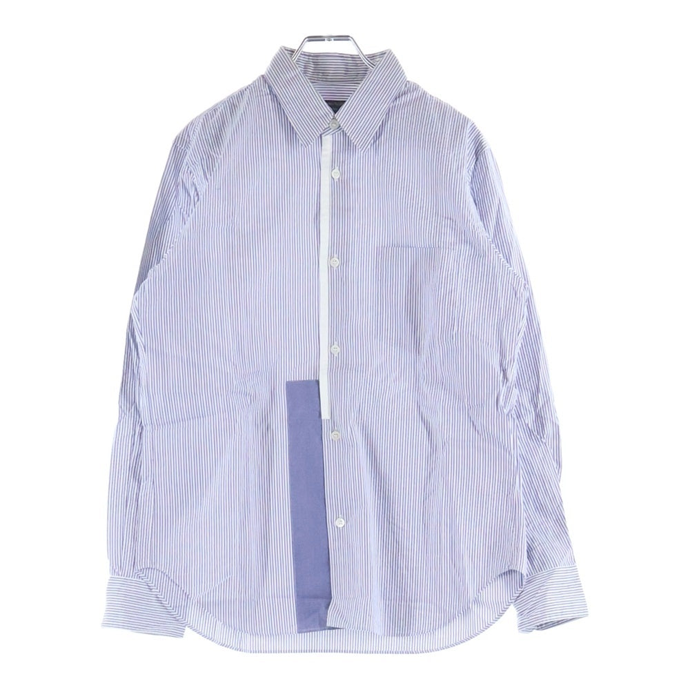 COMME des GARCONS HOMME(コムデギャルソンオム) 18AW AD2018 ストライプ ロングスリーブ コットンシャツ ブルー/ホワイト HB-B030