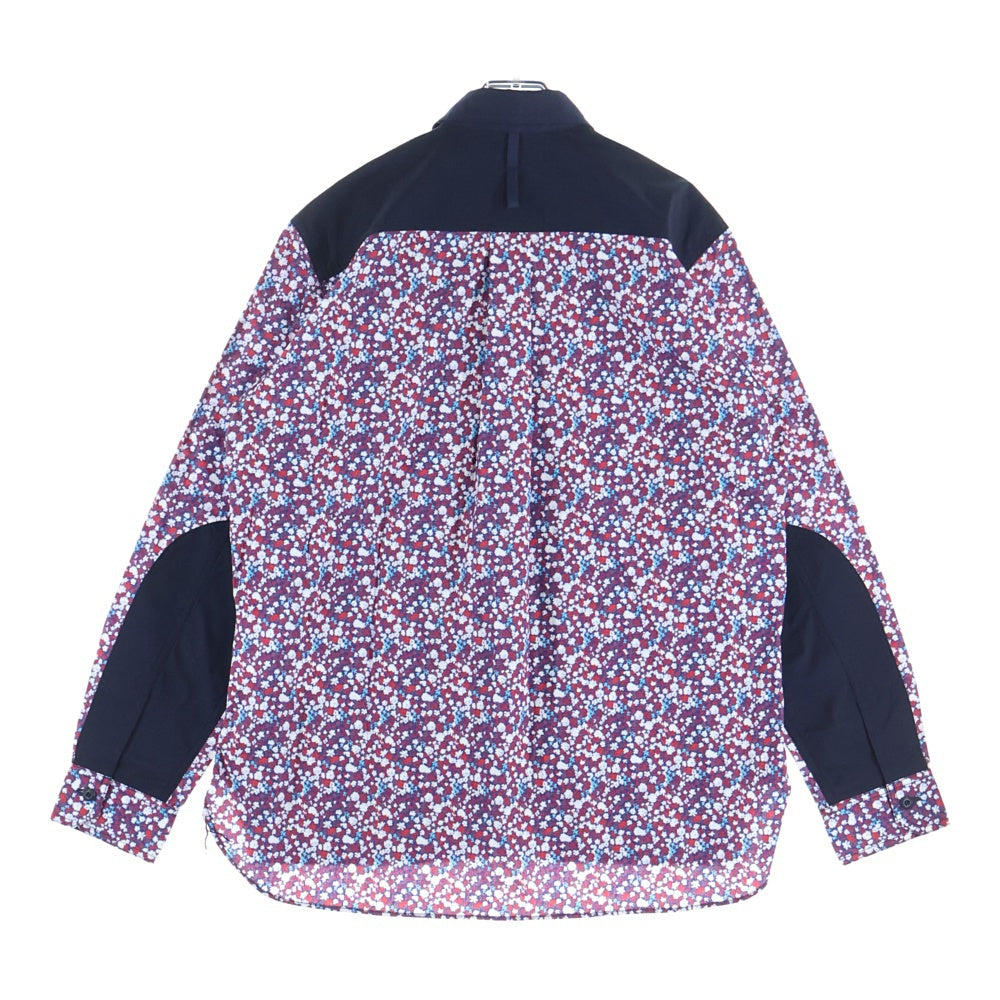 COMME des GARCONS JUNYA WATANABE MAN(コムデギャルソンジュンヤワタナベマン) 24AW AD2024 フローラル ジップアップジャケット スウィングトップ ネイビー WN-B004