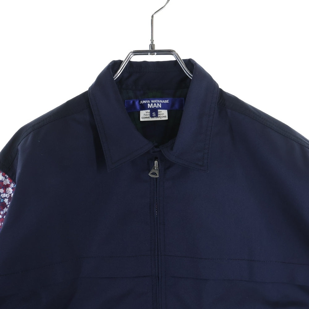 COMME des GARCONS JUNYA WATANABE MAN(コムデギャルソンジュンヤワタナベマン) 24AW AD2024 フローラル ジップアップジャケット スウィングトップ ネイビー WN-B004