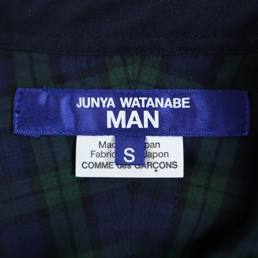 COMME des GARCONS JUNYA WATANABE MAN(コムデギャルソンジュンヤワタナベマン) 24AW AD2024 フローラル ジップアップジャケット スウィングトップ ネイビー WN-B004