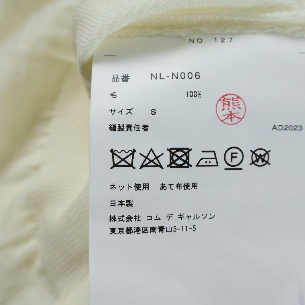 COMME DES GARCONS GIRL(コムデギャルソンガール) 23AW AD2023 ハートモチーフ ウールニットカーディガン レディース アイボリー NL-N006