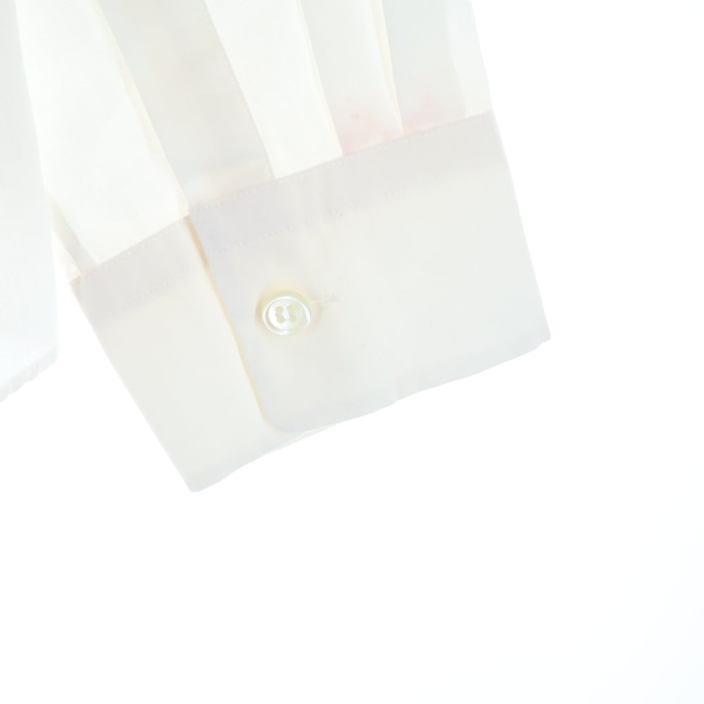 TAO COMME des GARCONS(タオコムデギャルソン) 23AW AD2023 ウール切り替え ロングスリーブ コットンシャツ レディース ホワイト/レッド TL-B010