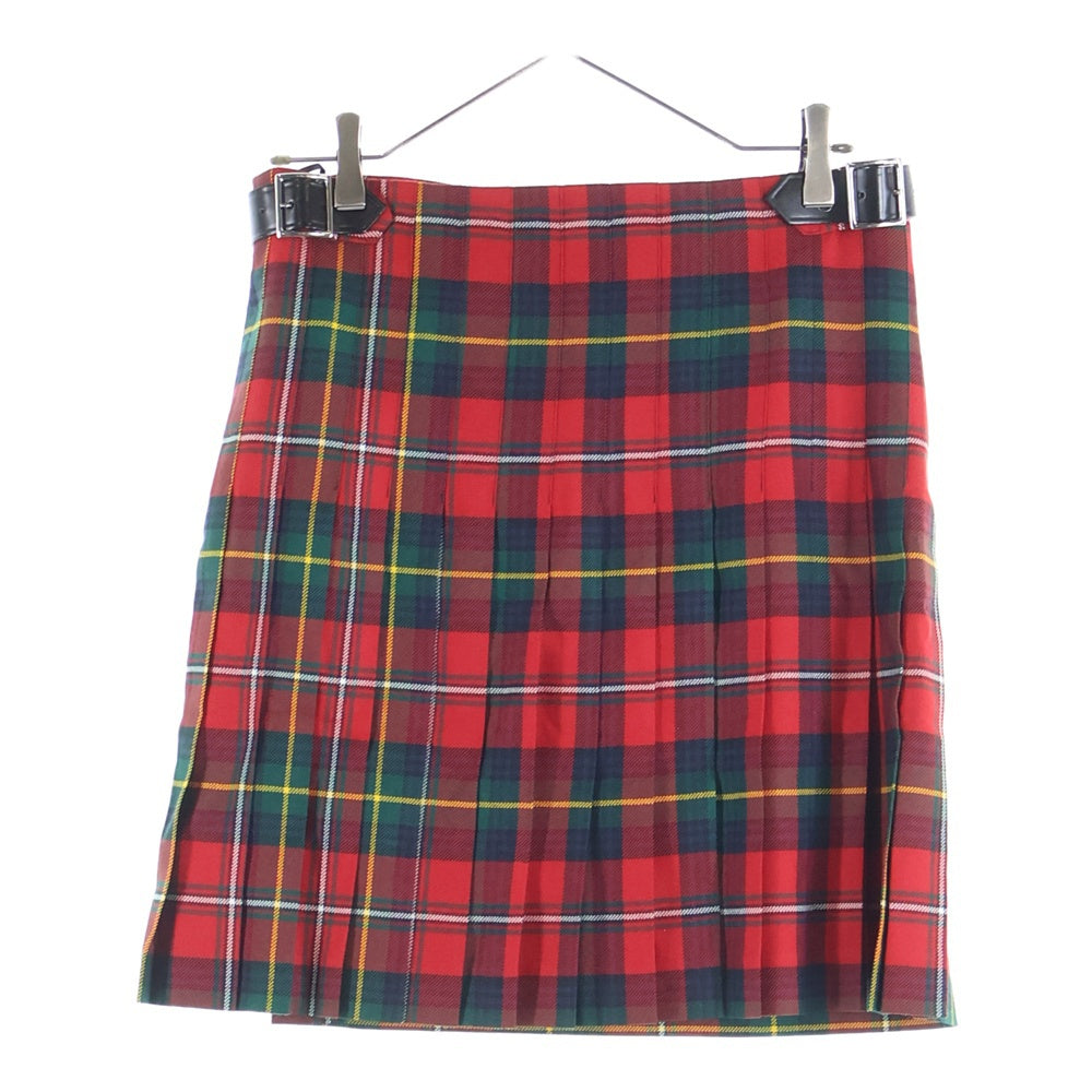 COMME DES GARCONS GIRL(コムデギャルソンガール) 23AW AD2023 タータンチェック プリーツスカート レディース レッド NL-S008