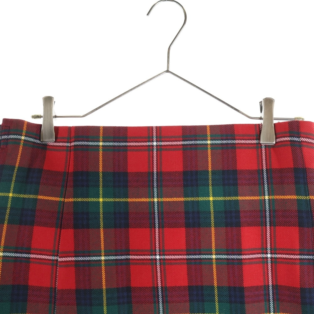 COMME DES GARCONS GIRL(コムデギャルソンガール) 23AW AD2023 タータンチェック プリーツスカート レディース レッド NL-S008