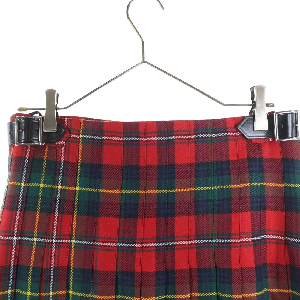 COMME DES GARCONS GIRL(コムデギャルソンガール) 23AW AD2023 タータンチェック プリーツスカート レディース レッド NL-S008
