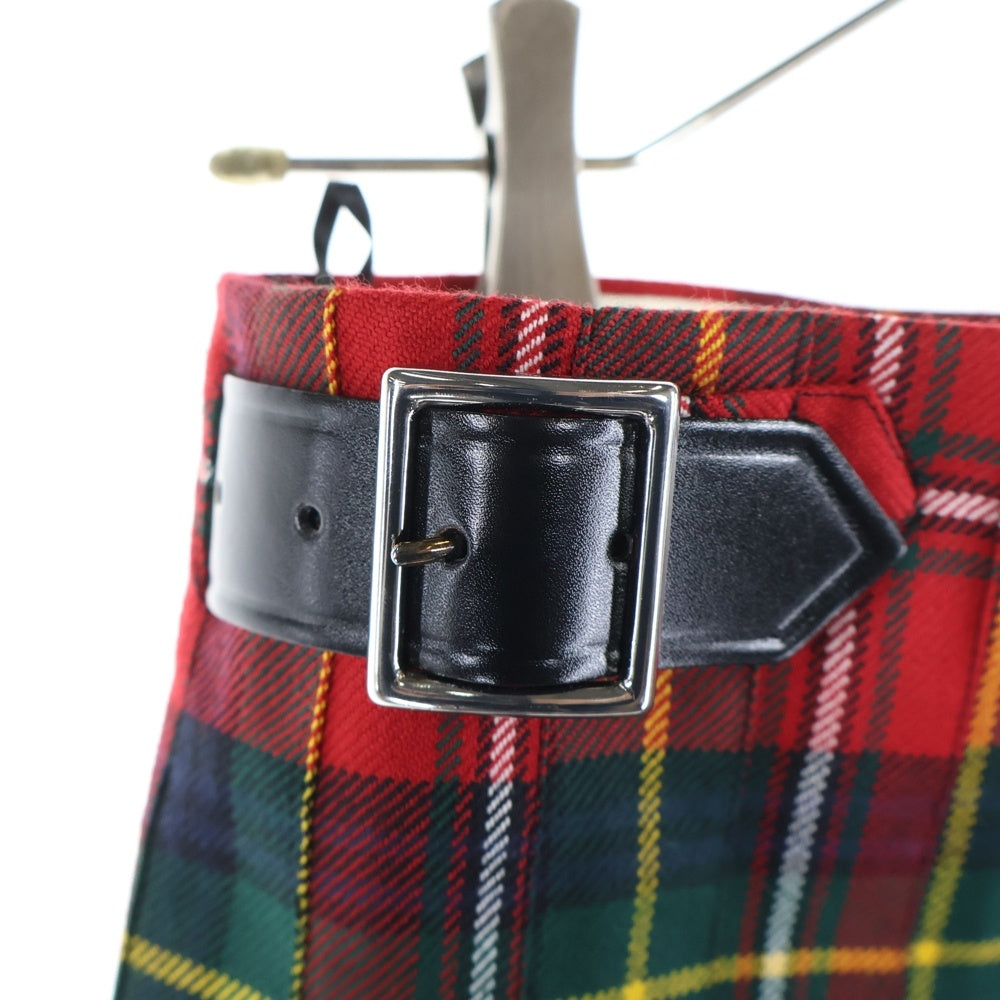 COMME DES GARCONS GIRL(コムデギャルソンガール) 23AW AD2023 タータンチェック プリーツスカート レディース レッド NL-S008