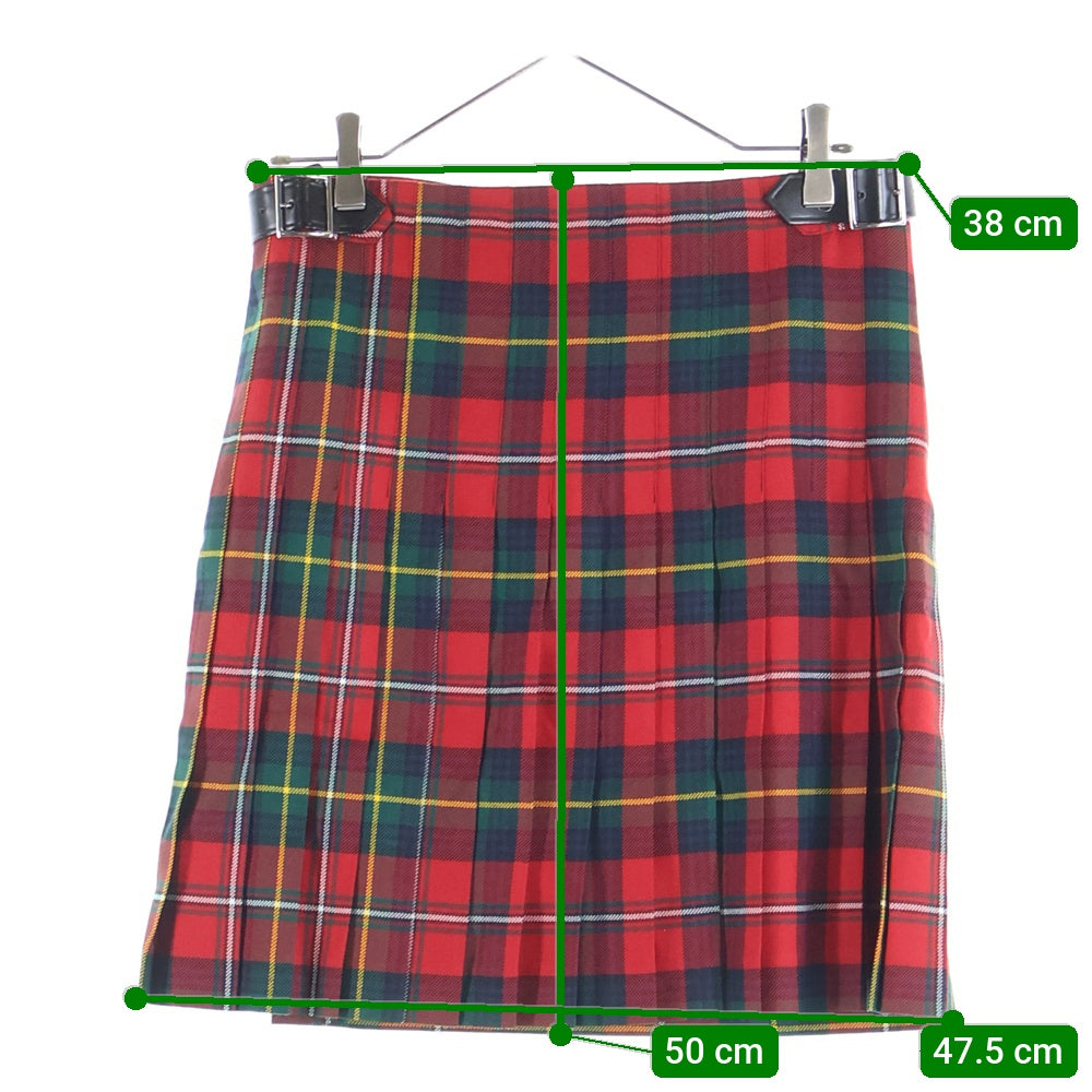 COMME DES GARCONS GIRL(コムデギャルソンガール) 23AW AD2023 タータンチェック プリーツスカート レディース レッド NL-S008