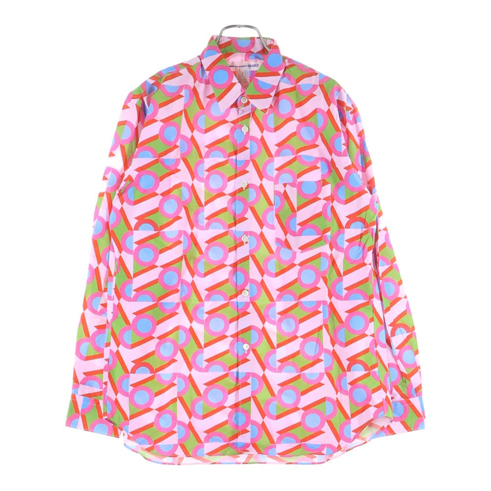 COMME des GARCONS SHIRT(コムデギャルソンシャツ) 20SS ×Karl Benjamin カールベンジャミン 幾何学総柄長袖シャツ マルチカラー S28033