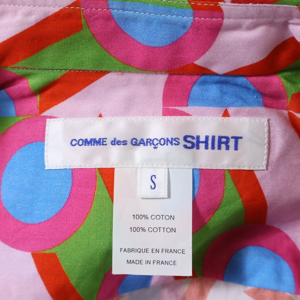 COMME des GARCONS SHIRT(コムデギャルソンシャツ) 20SS ×Karl Benjamin カールベンジャミン 幾何学総柄長袖シャツ マルチカラー S28033