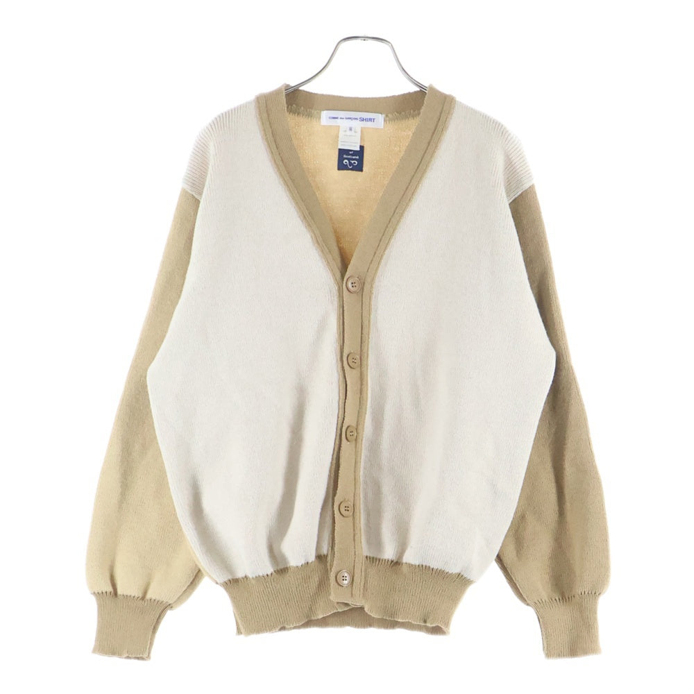 COMME des GARCONS SHIRT(コムデギャルソンシャツ) 21SS ×LOCHAVEN OF SCOTLAND ロックエーベン オブ スコットランド アクリル ニットカーディガン ブラウン/ベージュ FG-N009